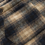 Unisex Winter Cotton Coat Plaid Decoration Lapel Cotton-Padded Coat Vintage Cotton-Padded Jacket