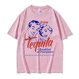 Enjoy Tequila The Breakfast of Champions Funny Meme T Shirts