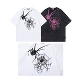 Men T Shirt Vintage Rock Style Graffiti Printing Couple Short Sleeve T-shirt
