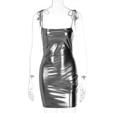 Women Dresses Spring Summer Slim-Fit Backless Lace-up Dress