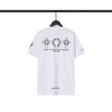 CHH Chrome Heart T Shirts Chrome Hearts Cross Sanskrit Print Short Sleeve Crew Neck T-Shirt