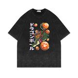 Washed and old retro short-sleeved T-shirt oversize high street half-sleeves