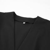 Women Dress Black V-neck Dress