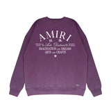Amiri Long Sleeved Shirt Fashion Brand Crew Sweatshirts round Neck Sweater