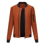 Women's Trench Coat Spring and Autumn Thin Flight Jacket Women's Casual Long Sleeve Coat Women's Loose Lapel Baseball Uniform