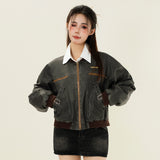 Women Jacket PU Leather Jacket Women's Autumn Casual Leather Clothing Coat