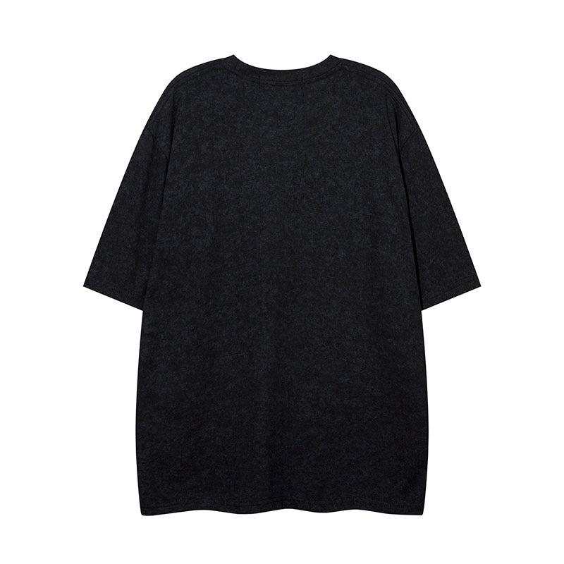 Men T Shirt Hip Hop Graffiti Embroidered Patch Short Sleeve T-shirt