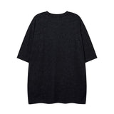 Men T Shirt Hip Hop Graffiti Embroidered Patch Short Sleeve T-shirt