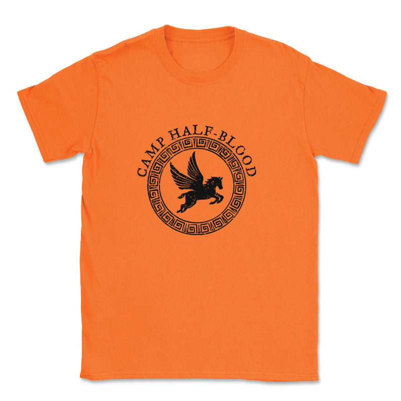 Orange Colour Camp Half Blood  Women T Shirts Cotton Percy