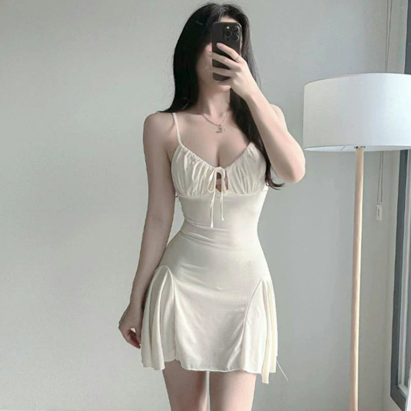 Women Dresses U-Neck Sling Dress