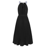 Women Date Dress Sexy Slim-Fit Pleated Dress Summer Dress