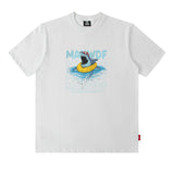 Men T Shirt Vintage Fun Printing Short Sleeve T-shirt Loose Couple Half Sleeve