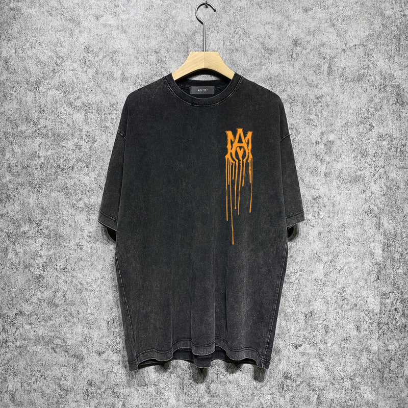Amiri T-Shirt Distressed Retro Short Sleeve T-shirt