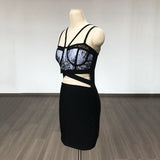 Women Evening Dress Sexy Strap Lace Dress Bandage Dress