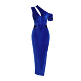 Women Dresses Sexy off-the-Shoulder Split Velvet Dress (Zns0409)