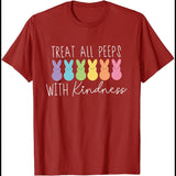 Treat All Peeps with Kindness T-Shirt, Funny Rabbit Bunny