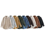 Women Jacket Autumn and Winter Pocket Loose Woolen Coat