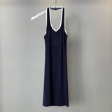Women Dresses U-Neck Hip Skirt Sexy Sleeveless Dress