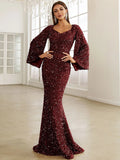 Harlem Nights Outfits V-neck Hip Sequins Dress