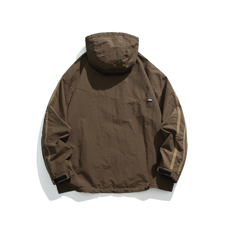 Unisex Winter Cotton Coat Decorative Hooded Jacket Vintage Baggy Coat