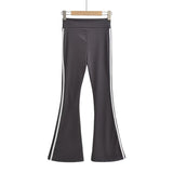 Women Sweatpants Striped Pants Trousers Loose Spring and Autumn Bell-Bottom Pants