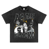 Asap Rocky T Shirts ASAP Rocky HIPHOP Hip Hop Short Sleeves