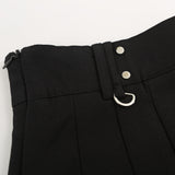 Women Skirt Cargo Pocket Pleated Skirt Summer Casual Skirt