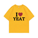 I Love Yeat Graphic Print T-shirt Summer Men Women Hip Hop
