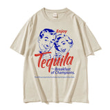 Enjoy Tequila The Breakfast of Champions Funny Meme T Shirts