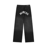 Men Jeans XINGX Graffiti Distressed Straight Jeans