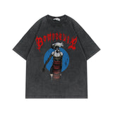 Washed old T-shirt anime chainsaw man