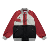 Men Jacket Coat Color Contrast Patchwork Baseball Uniform Jacket Men's Ins Baggy Coat Spring and Autumn