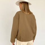 Women Trench Coat Retro Lapels Coat Autumn and Winter Leisure Loose