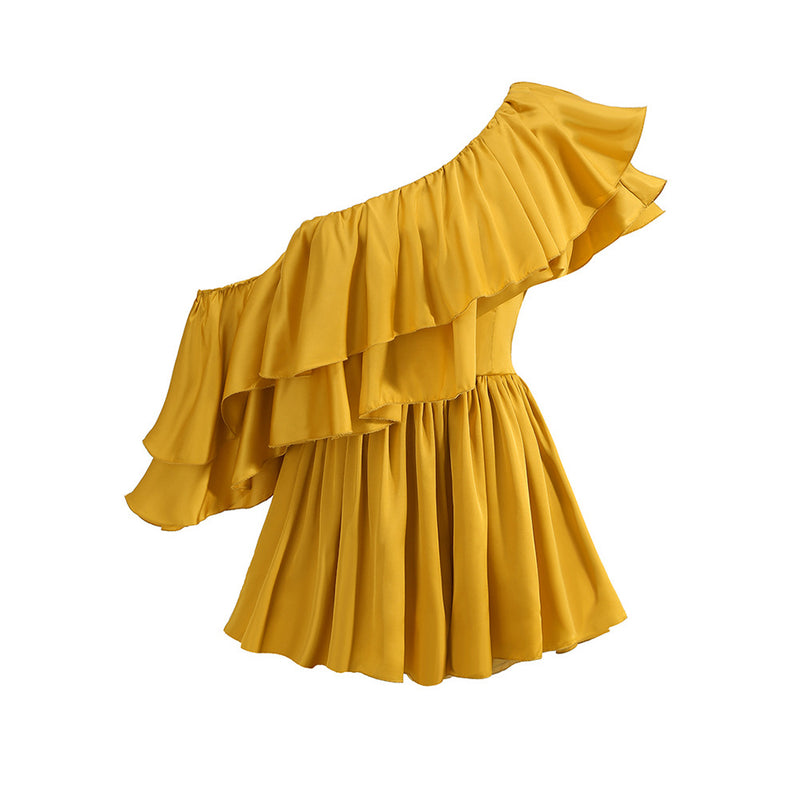 Women Dresses Sexy off-the-Shoulder Dress Skirt (Zns0409)
