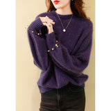 Women Knitwear Autumn and Winter round Neck Knitwear Loose Sweater