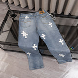 CHH Chrome Hearts Jeans Unisex Casual Loose Jeans