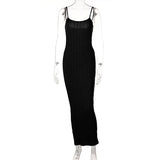 Women Dresses Winter Sexy Backless Cutout Sling Dress