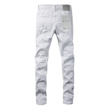 Purple Brand Jeans White Paint Worn Jeans