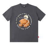Men T Shirt Hiphop Couple Short Sleeve T-shirt Hip Hop Oversize Half Sleeve Tee