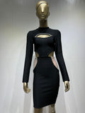 Women Dresses Bandage One-Piece Dress Summer Sexy Hollow Slim Dress (Ont0408)