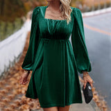 Women Dress Autumn and Winter Velvet Party Sexy Dress