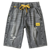 Men Jeans Denim Shorts Men's Summer Loose Straight Shorts