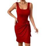 Women Dress Summer Sexy Sheath Sleeveless Knitted Beach Dress