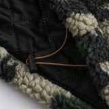 Unisex Winter Cotton Coat Camouflage Berber Fleece Cotton Coat Vintage Embroidered Cotton Jacket