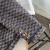 Women Woolen Coat Chanel Coat Women's Spring and Autumn Retro Short Top