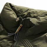 Unisex Winter Cotton Coat Vintage Cotton Stand Collar Stretchy Sleeves Cotton-Padded Coat