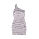 Women Dresses Summer off-the-Shoulder Hip Skirt Sexy One-Shoulder Backless Dress