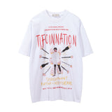 Men Vintage T-Shirt Printed Men's Short-Sleeved T-shirt Summer Loose