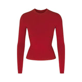 Women T-shirt Autumn Crew Neck Long Sleeve Turtleneck Top
