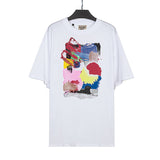 Gallery Dept T Shitrs round Neck Short Sleeve Color Graffiti Loose